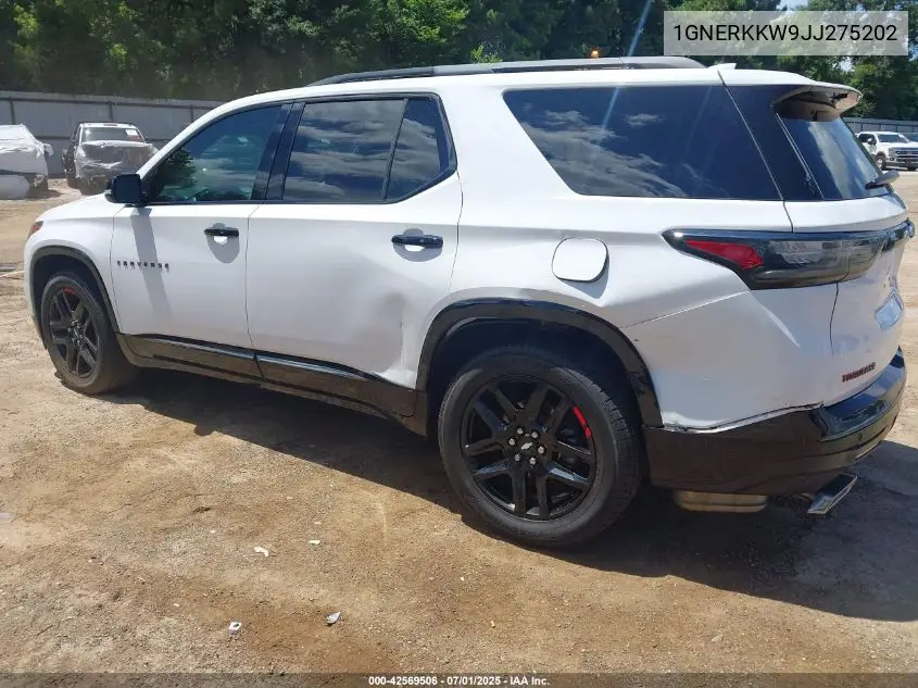 2018 Chevrolet Traverse Premier VIN: 1GNERKKW9JJ275202 Lot: 42569506