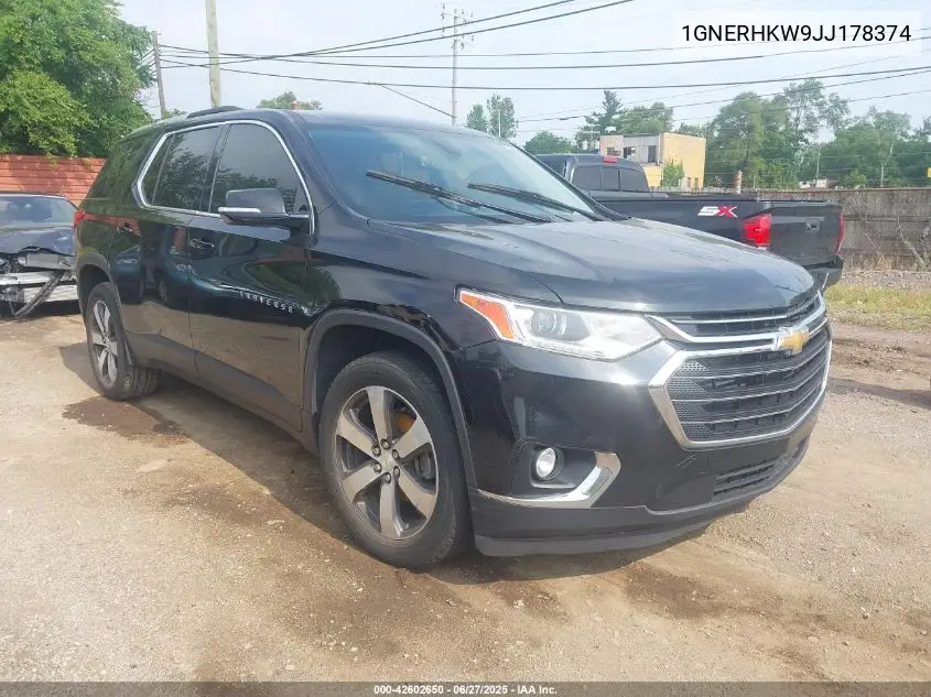 2018 Chevrolet Traverse 3Lt VIN: 1GNERHKW9JJ178374 Lot: 42602650