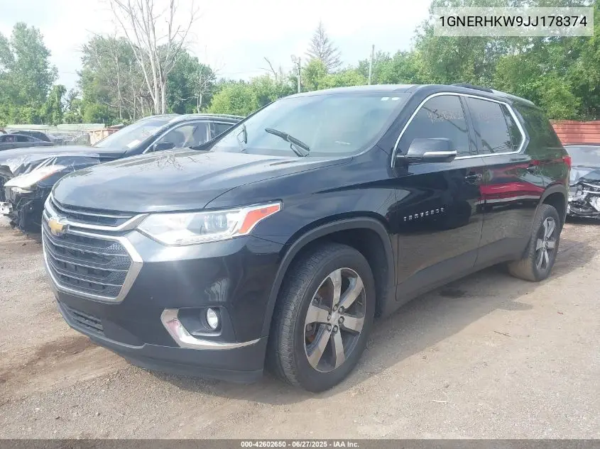 2018 Chevrolet Traverse 3Lt VIN: 1GNERHKW9JJ178374 Lot: 42602650