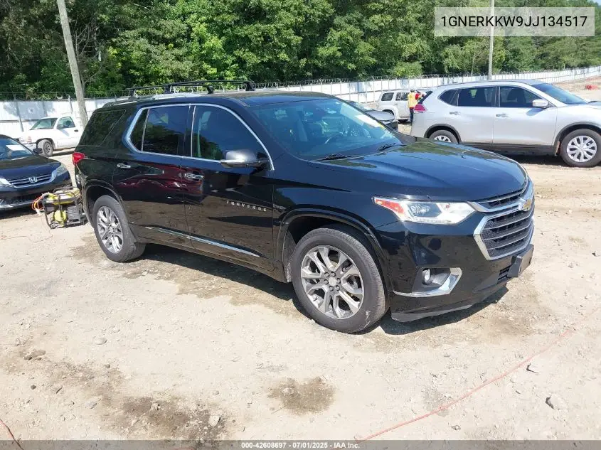 2018 Chevrolet Traverse Premier VIN: 1GNERKKW9JJ134517 Lot: 42608697