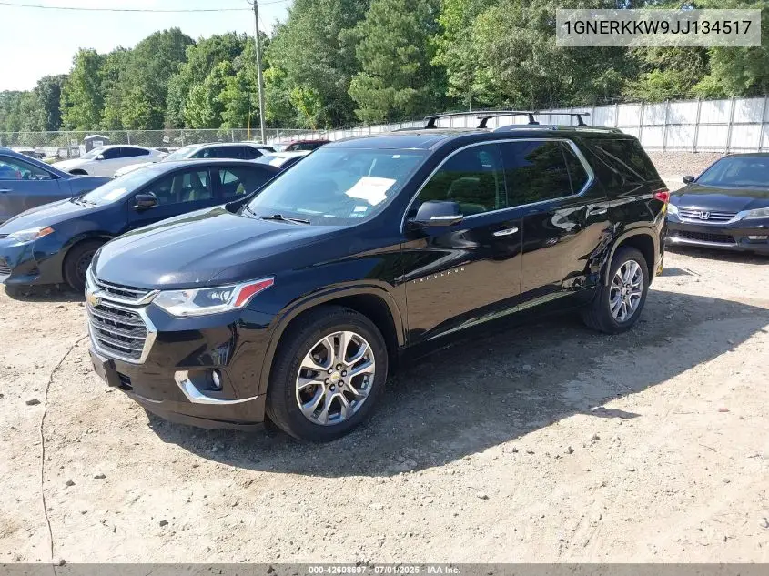 2018 Chevrolet Traverse Premier VIN: 1GNERKKW9JJ134517 Lot: 42608697
