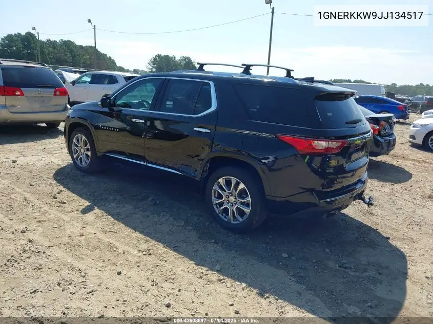 2018 Chevrolet Traverse Premier VIN: 1GNERKKW9JJ134517 Lot: 42608697