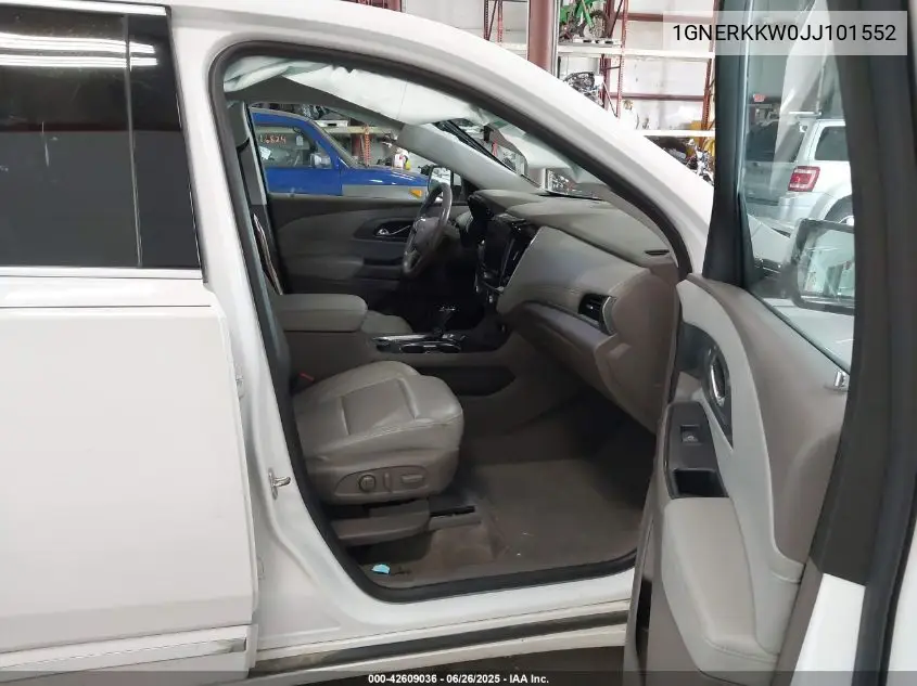 2018 Chevrolet Traverse Premier VIN: 1GNERKKW0JJ101552 Lot: 42609036