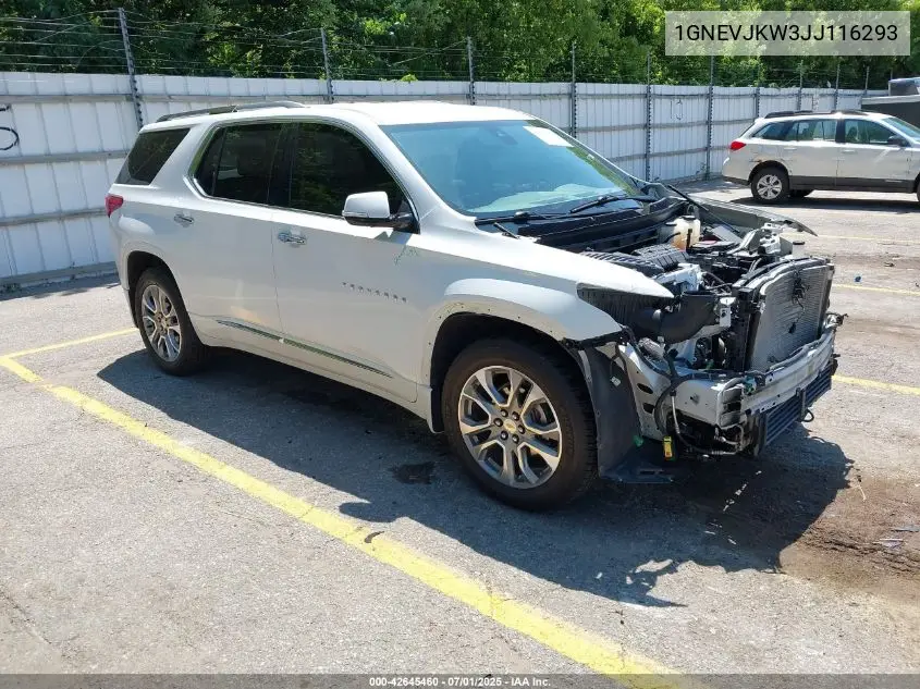 2018 Chevrolet Traverse Premier VIN: 1GNEVJKW3JJ116293 Lot: 42645460