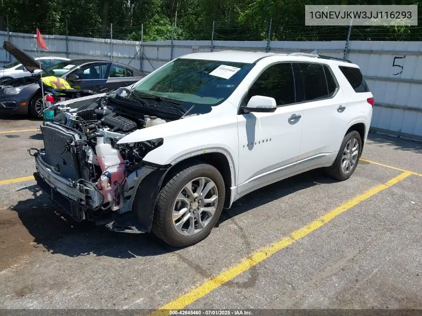 2018 Chevrolet Traverse Premier VIN: 1GNEVJKW3JJ116293 Lot: 42645460