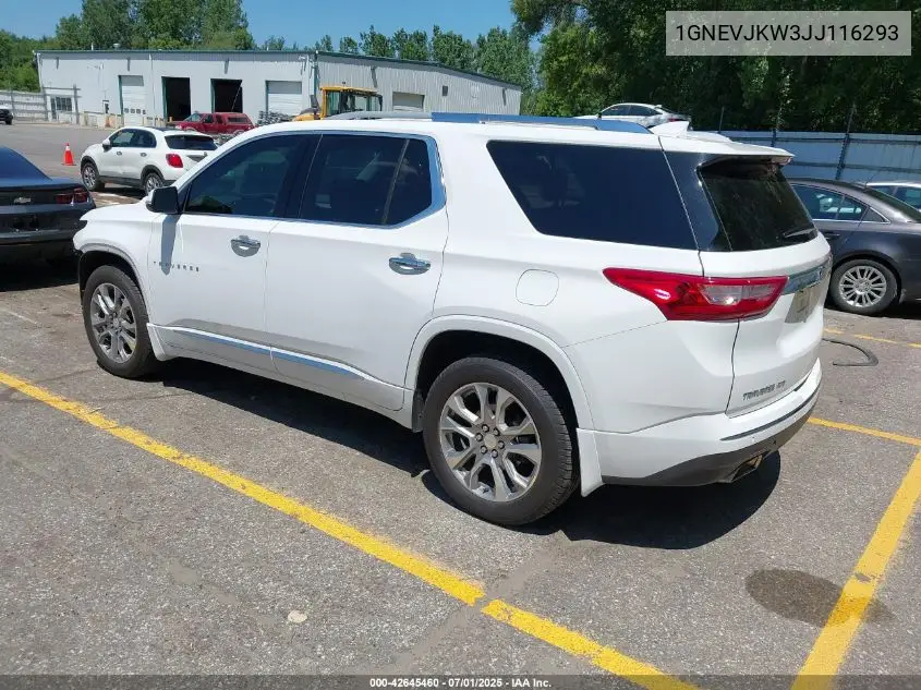 2018 Chevrolet Traverse Premier VIN: 1GNEVJKW3JJ116293 Lot: 42645460