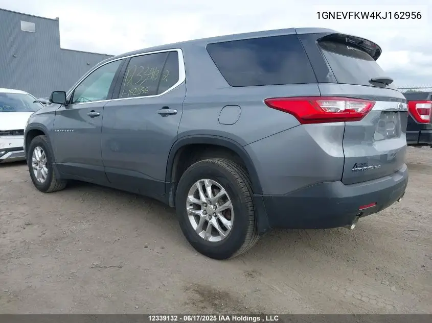 2019 Chevrolet Traverse Ls VIN: 1GNEVFKW4KJ162956 Lot: 12339132