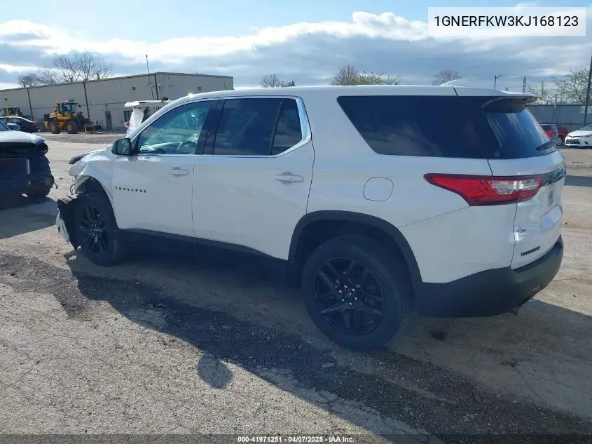 2019 Chevrolet Traverse Ls VIN: 1GNERFKW3KJ168123 Lot: 41971251