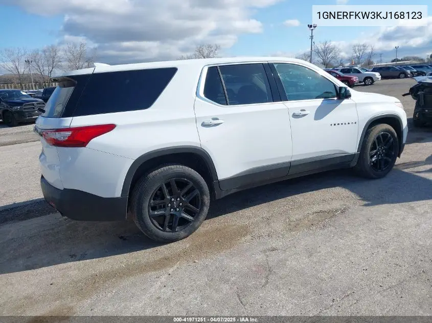 2019 Chevrolet Traverse Ls VIN: 1GNERFKW3KJ168123 Lot: 41971251