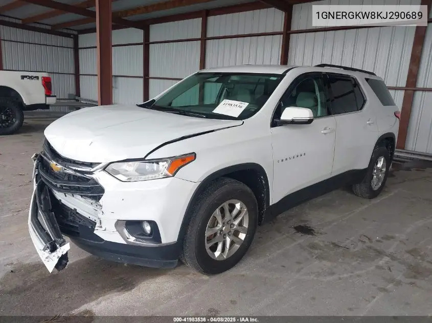 2019 Chevrolet Traverse 1Lt VIN: 1GNERGKW8KJ290689 Lot: 41983536