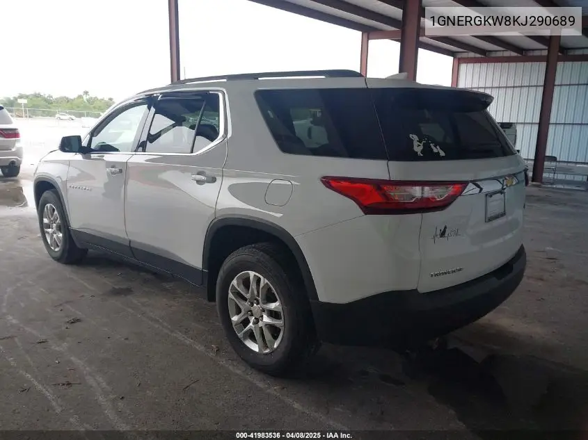 2019 Chevrolet Traverse 1Lt VIN: 1GNERGKW8KJ290689 Lot: 41983536
