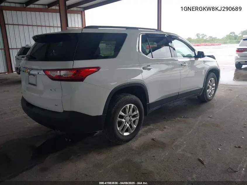 2019 Chevrolet Traverse 1Lt VIN: 1GNERGKW8KJ290689 Lot: 41983536