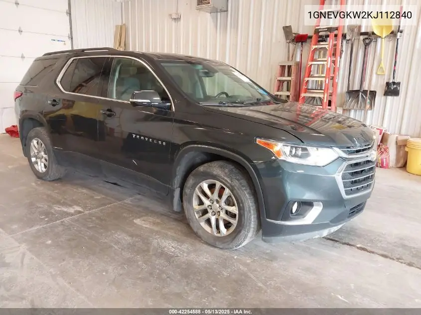 1gnevgkw2kj112840 1GNEVGKW2KJ112840 2019 Chevrolet Traverse 1Lt