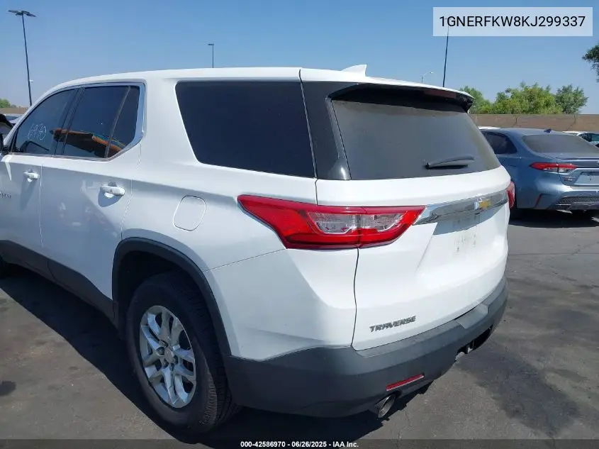 2019 Chevrolet Traverse Ls VIN: 1GNERFKW8KJ299337 Lot: 42586970