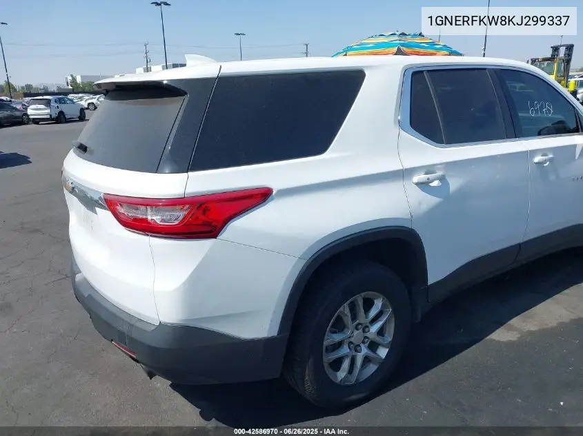 2019 Chevrolet Traverse Ls VIN: 1GNERFKW8KJ299337 Lot: 42586970