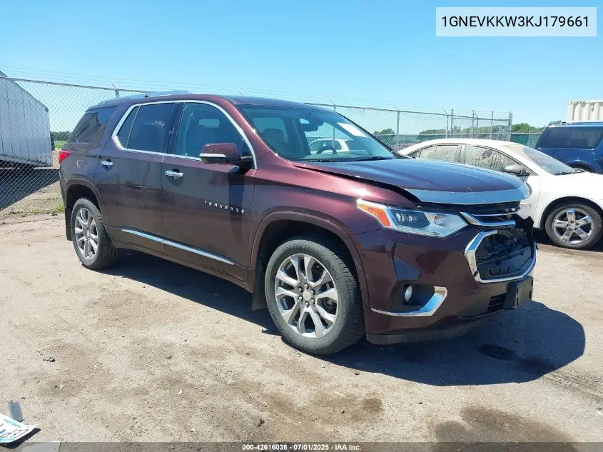2019 Chevrolet Traverse Premier VIN: 1GNEVKKW3KJ179661 Lot: 42616036