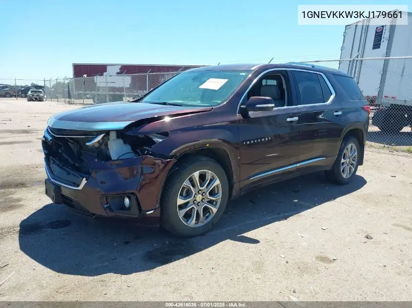 2019 Chevrolet Traverse Premier VIN: 1GNEVKKW3KJ179661 Lot: 42616036