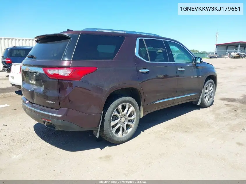 2019 Chevrolet Traverse Premier VIN: 1GNEVKKW3KJ179661 Lot: 42616036