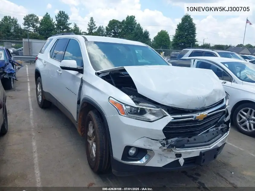 2019 Chevrolet Traverse 1Lt VIN: 1GNEVGKW5KJ300705 Lot: 42626108