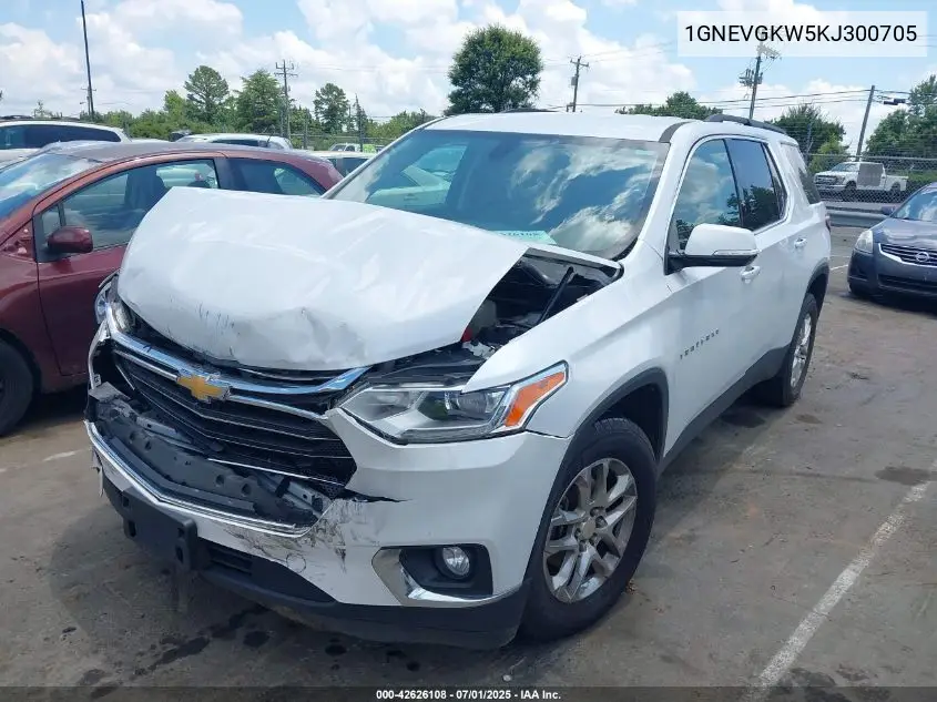 2019 Chevrolet Traverse 1Lt VIN: 1GNEVGKW5KJ300705 Lot: 42626108