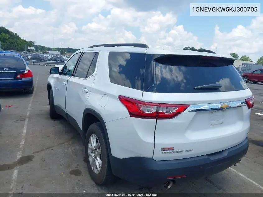 2019 Chevrolet Traverse 1Lt VIN: 1GNEVGKW5KJ300705 Lot: 42626108