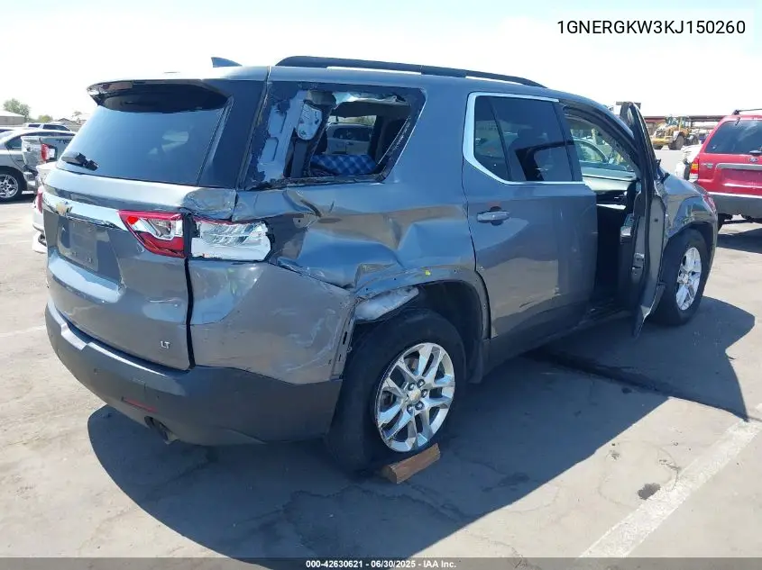2019 Chevrolet Traverse 1Lt VIN: 1GNERGKW3KJ150260 Lot: 42630621