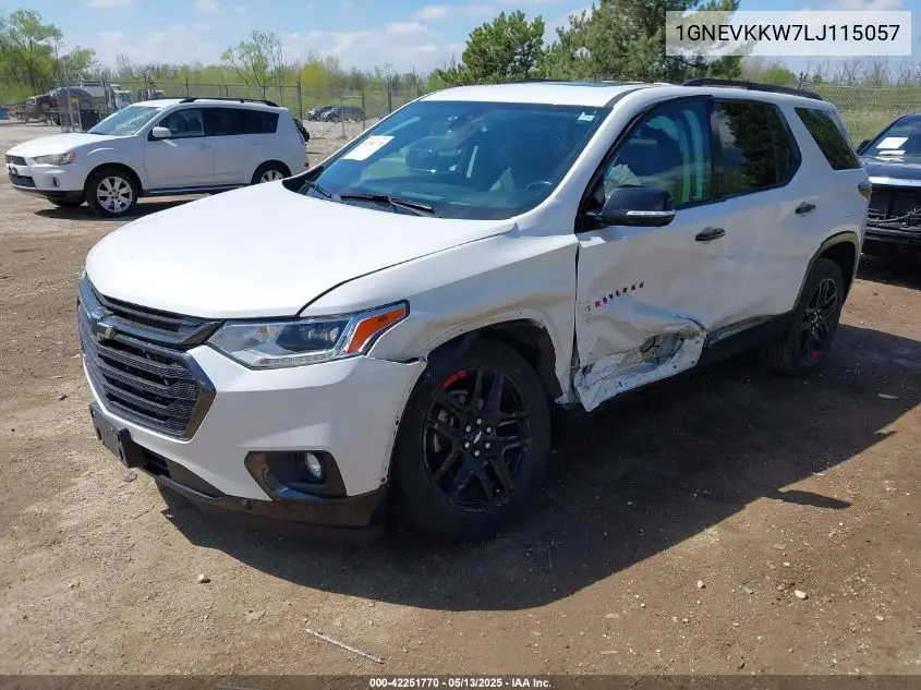 2020 Chevrolet Traverse Awd Premier VIN: 1GNEVKKW7LJ115057 Lot: 42251770