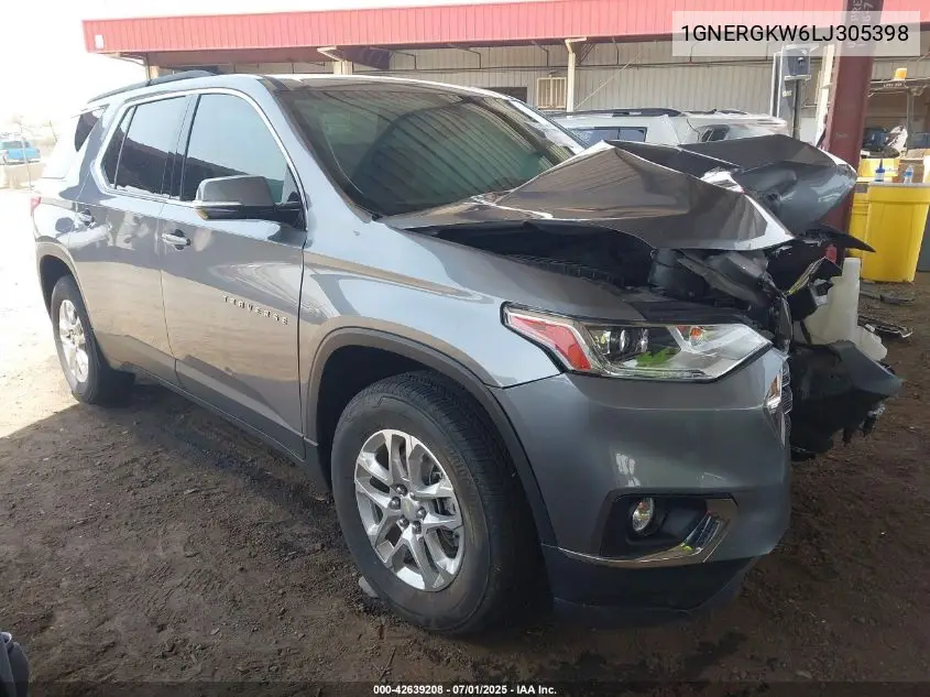 2020 Chevrolet Traverse Fwd Lt Cloth VIN: 1GNERGKW6LJ305398 Lot: 42639208