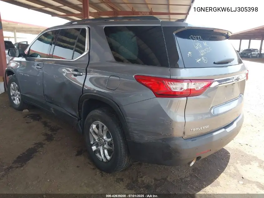 2020 Chevrolet Traverse Fwd Lt Cloth VIN: 1GNERGKW6LJ305398 Lot: 42639208