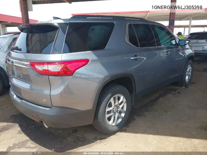 2020 Chevrolet Traverse Fwd Lt Cloth VIN: 1GNERGKW6LJ305398 Lot: 42639208