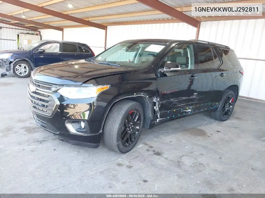 2020 Chevrolet Traverse Awd Premier VIN: 1GNEVKKW0LJ292811 Lot: 42639500