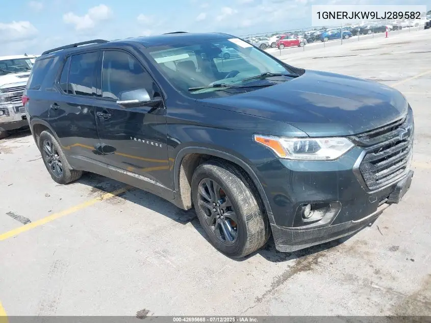 2020 Chevrolet Traverse Fwd Rs VIN: 1GNERJKW9LJ289582 Lot: 42695668