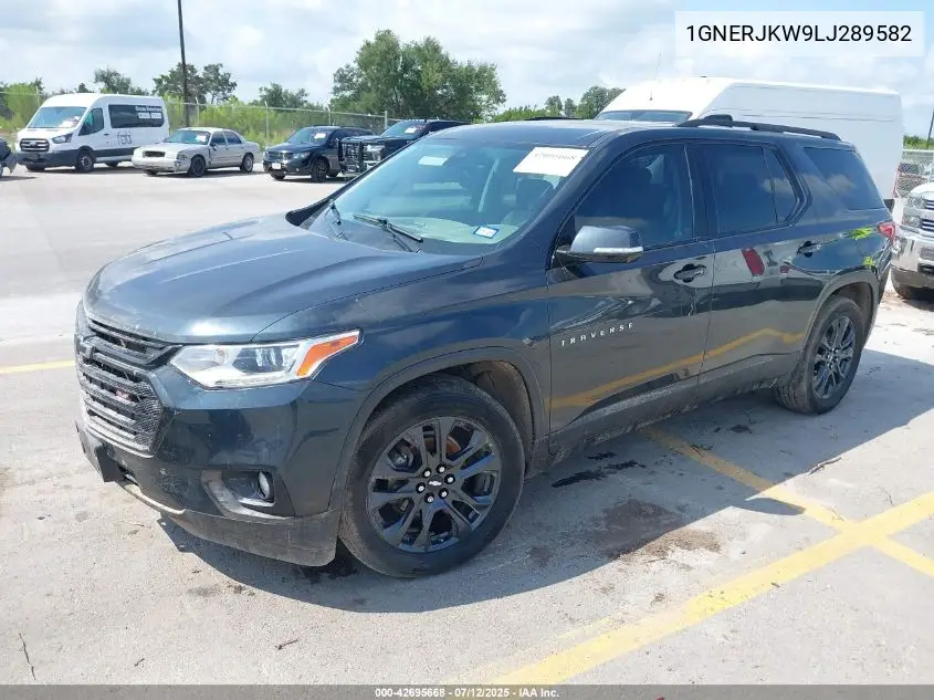 2020 Chevrolet Traverse Fwd Rs VIN: 1GNERJKW9LJ289582 Lot: 42695668