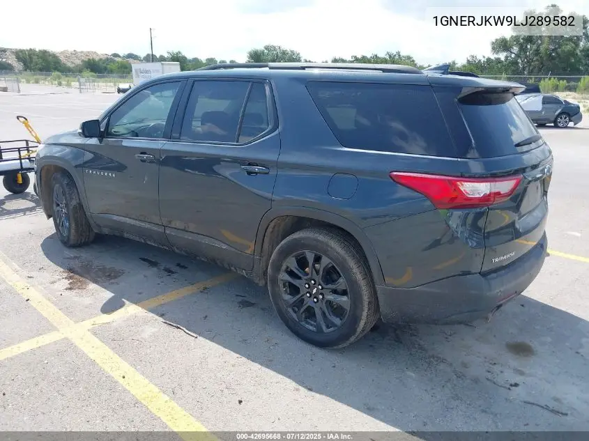 2020 Chevrolet Traverse Fwd Rs VIN: 1GNERJKW9LJ289582 Lot: 42695668