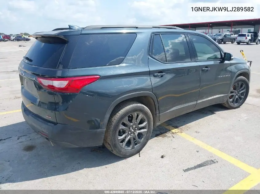 2020 Chevrolet Traverse Fwd Rs VIN: 1GNERJKW9LJ289582 Lot: 42695668