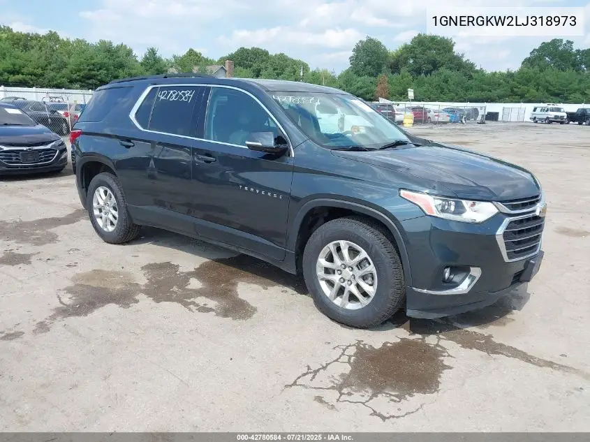 2020 Chevrolet Traverse Fwd Lt Cloth VIN: 1GNERGKW2LJ318973 Lot: 42780584