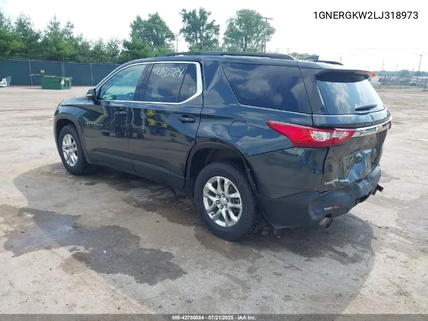 2020 Chevrolet Traverse Fwd Lt Cloth VIN: 1GNERGKW2LJ318973 Lot: 42780584