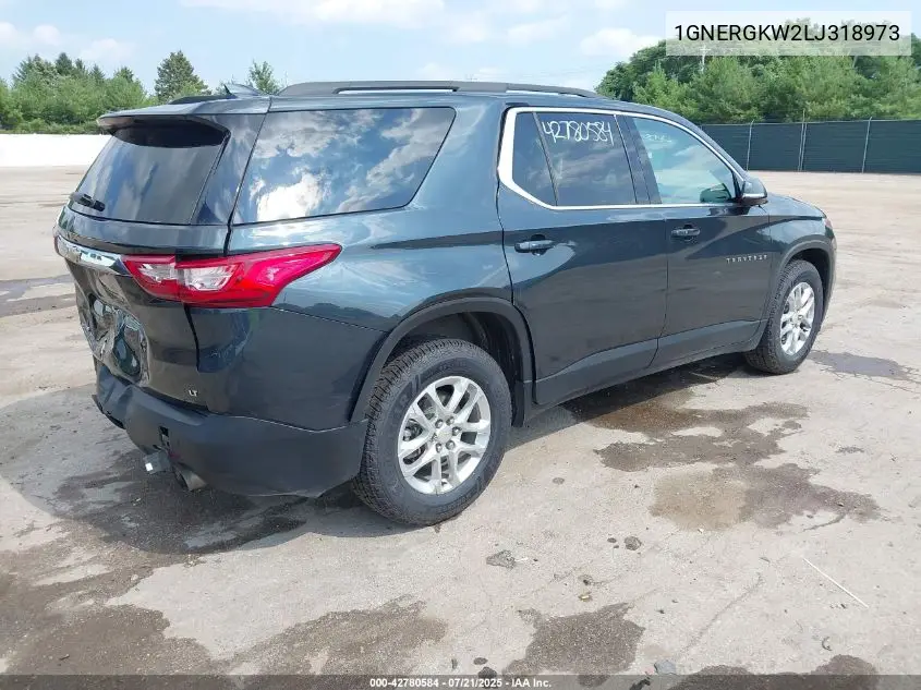2020 Chevrolet Traverse Fwd Lt Cloth VIN: 1GNERGKW2LJ318973 Lot: 42780584