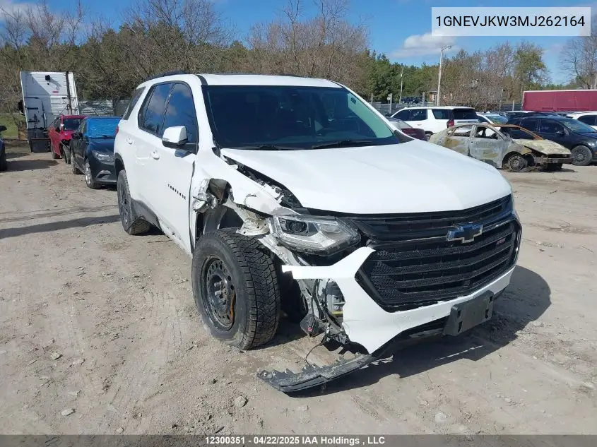 2021 Chevrolet Traverse Rs VIN: 1GNEVJKW3MJ262164 Lot: 12300351