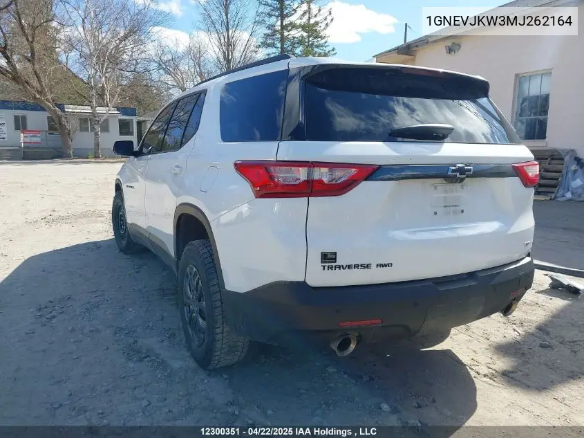 2021 Chevrolet Traverse Rs VIN: 1GNEVJKW3MJ262164 Lot: 12300351
