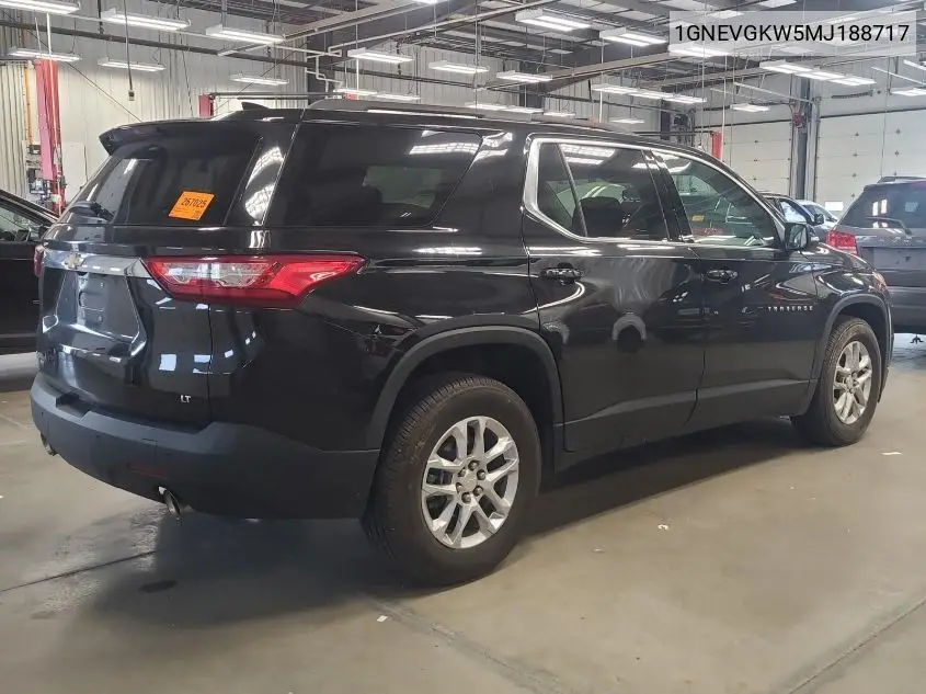2021 Chevrolet Traverse Lt VIN: 1GNEVGKW5MJ188717 Lot: 42269520