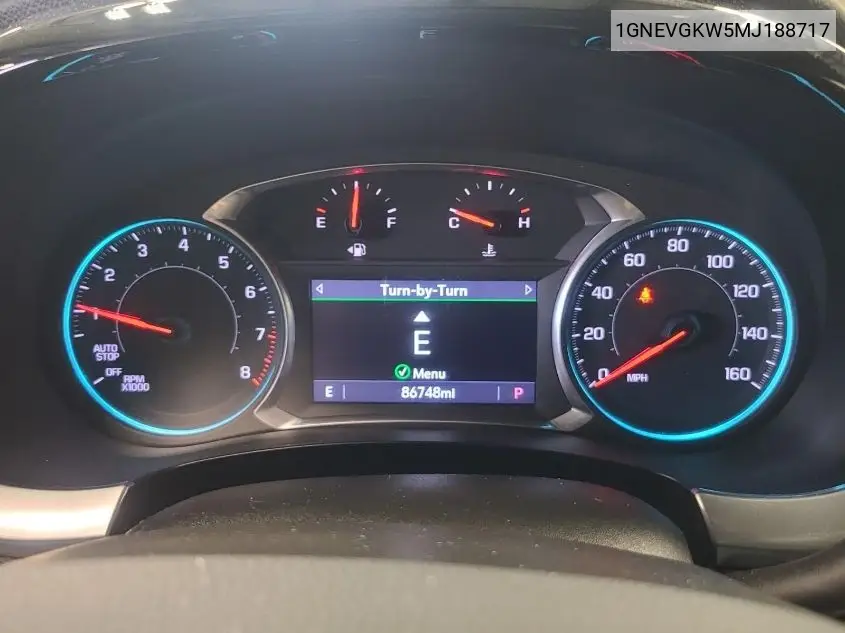 2021 Chevrolet Traverse Lt VIN: 1GNEVGKW5MJ188717 Lot: 42269520