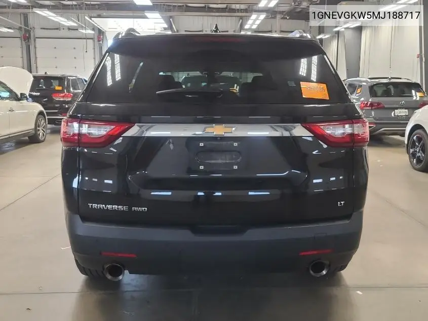 2021 Chevrolet Traverse Lt VIN: 1GNEVGKW5MJ188717 Lot: 42269520
