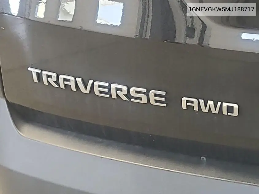 2021 Chevrolet Traverse Lt VIN: 1GNEVGKW5MJ188717 Lot: 42269520