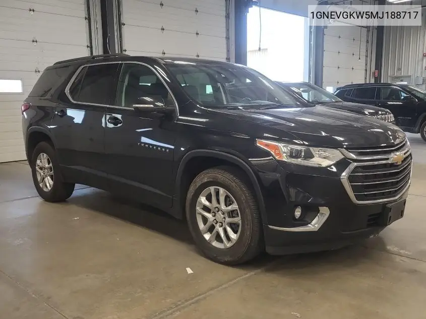 2021 Chevrolet Traverse Lt VIN: 1GNEVGKW5MJ188717 Lot: 42269520