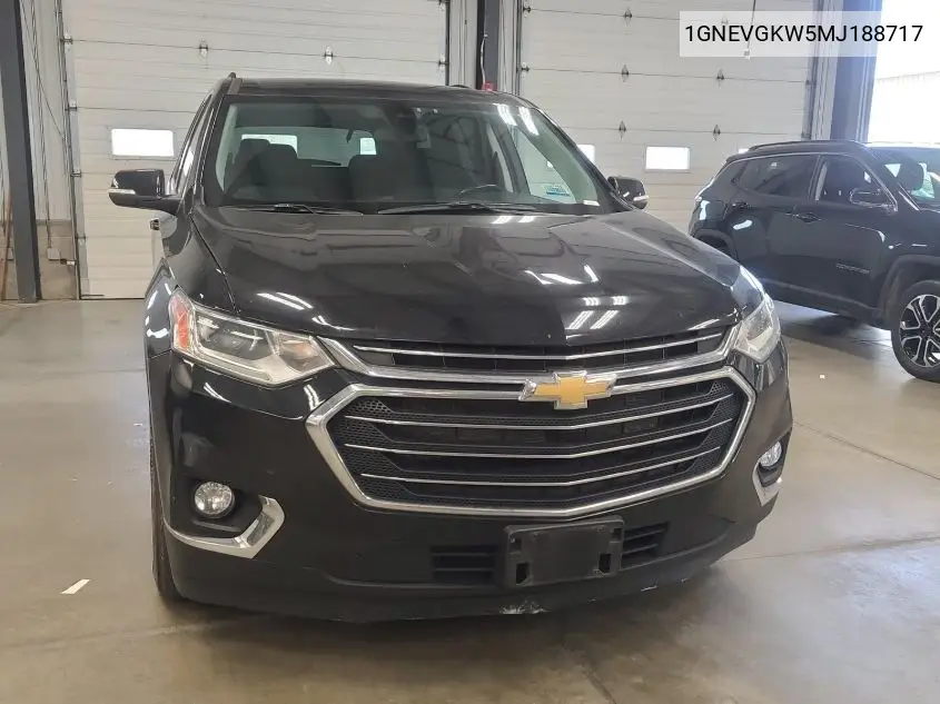2021 Chevrolet Traverse Lt VIN: 1GNEVGKW5MJ188717 Lot: 42269520