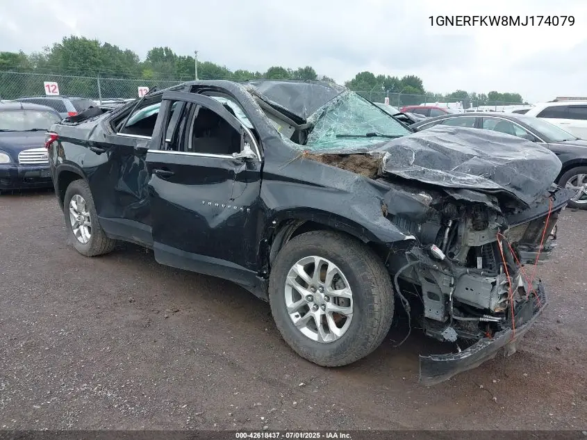 2021 Chevrolet Traverse Ls VIN: 1GNERFKW8MJ174079 Lot: 42618437