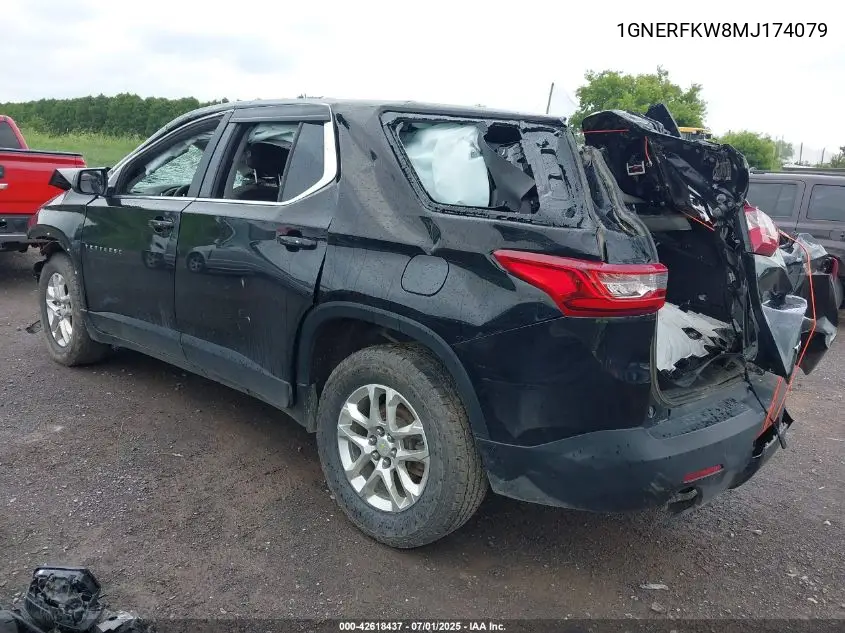 2021 Chevrolet Traverse Ls VIN: 1GNERFKW8MJ174079 Lot: 42618437