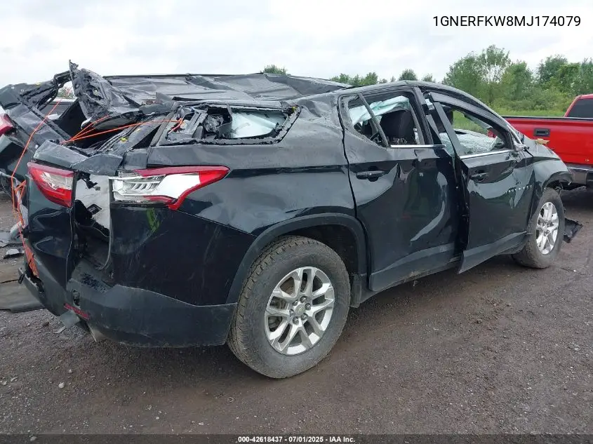 2021 Chevrolet Traverse Ls VIN: 1GNERFKW8MJ174079 Lot: 42618437