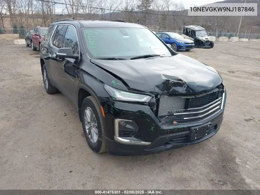 2022 Chevrolet Traverse Awd Lt Cloth VIN: 1GNEVGKW9NJ187846 Lot: 41475301
